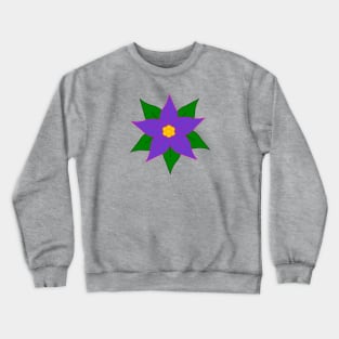 Purple Poinsettia Crewneck Sweatshirt